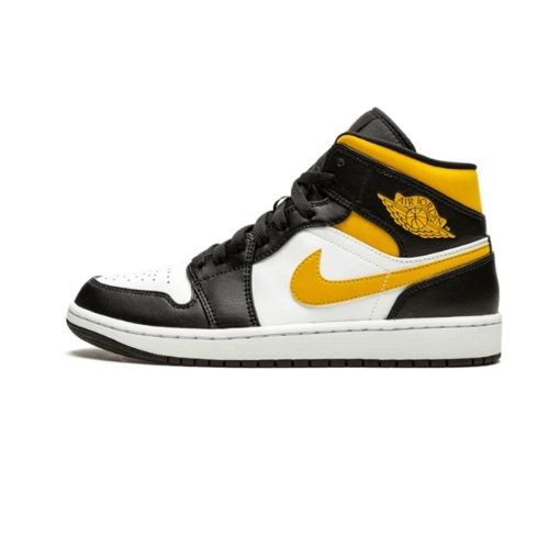 Air Jordan 1 Mid White Pollen Black