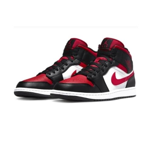 Air Jordan 1 Mid White Black Red