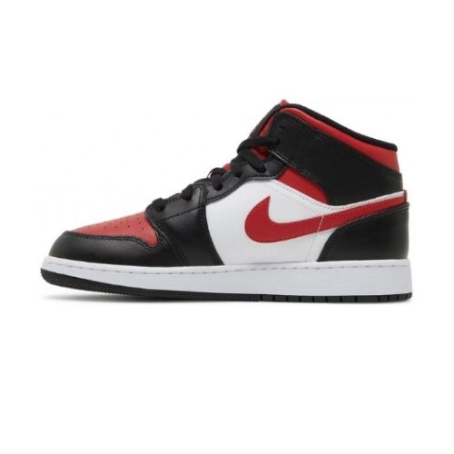 Air Jordan 1 Mid White Black Red