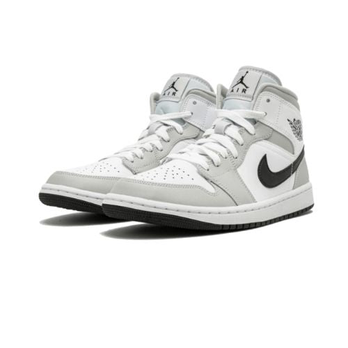 Air Jordan 1 Mid White Light Smoke Grey