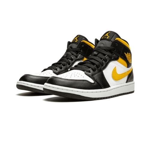 Air Jordan 1 Mid White Pollen Black