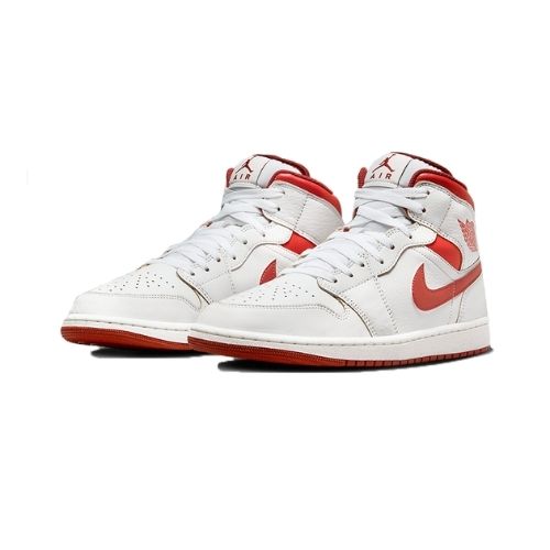 Air Jordan 1 Mid SE White Dune Red
