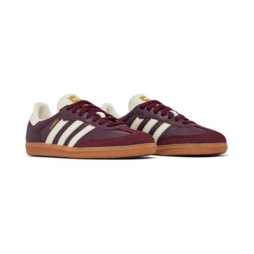 Adidas Samba OG Maroon Gold Metallic