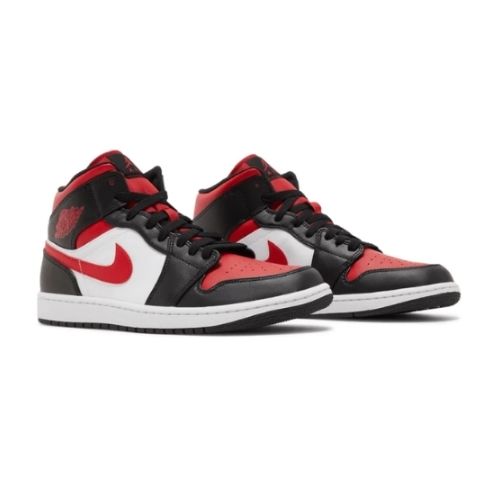 Air Jordan 1 Mid White Black Red