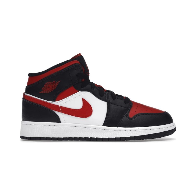 Air Jordan 1 Mid Black Fire Red (GS)