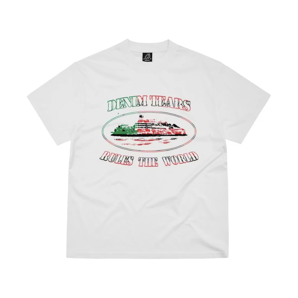 Corteiz x Denim Tears Cortears OG Alcatraz Tee White