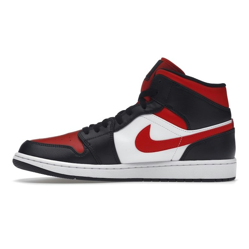 Jordan 1 Mid White Black Red (2022)