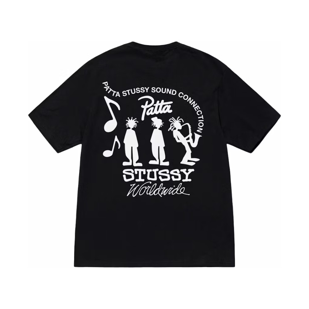 Stussy x Patta Sound Connection Tee Black