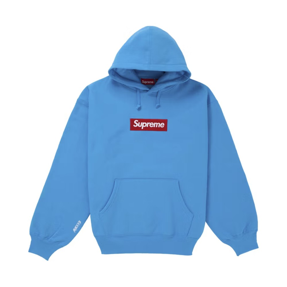 Supreme Box Logo Hooded Sweatshirt (FW25) Cyan