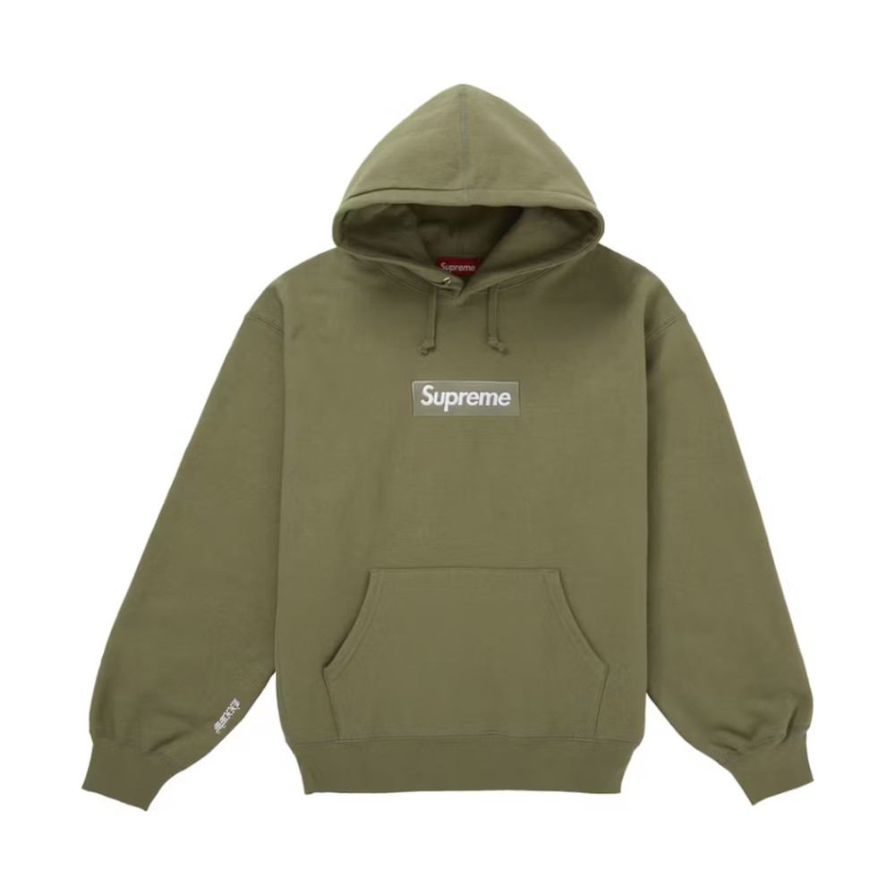 Supreme Box Logo Hooded Sweatshirt (FW25) Light Olive