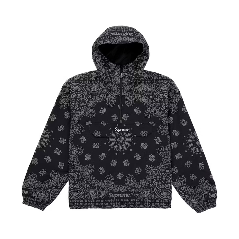 Supreme Reflective Bandana Anorak Black